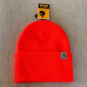 Carhartt Men's Knit Cuffed Beanie in Brite Orange